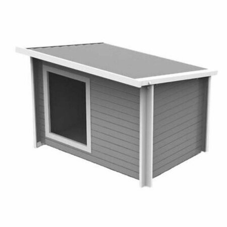 NEW AGE PET Rustic Lodge Dog House, Gray - Extra Large ECOH205XL